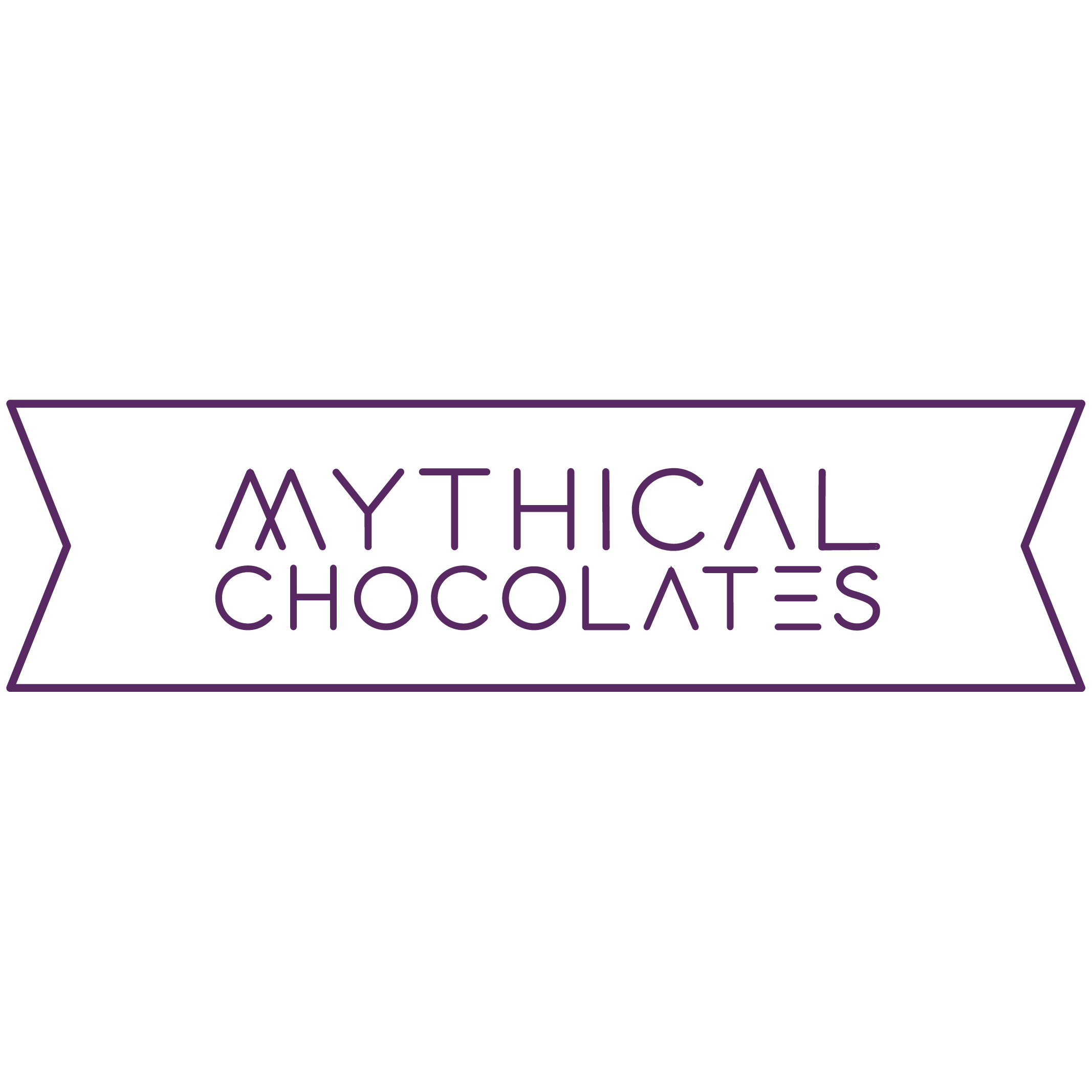 Mythical Chocolate Logo. Stone-ground dark chocolate, hand crafted in Bend, Oregon. All organic ingredients and direct-trade cacao. Open your heart with organic, gluten-free, dairy-free, and vegan chocolate.